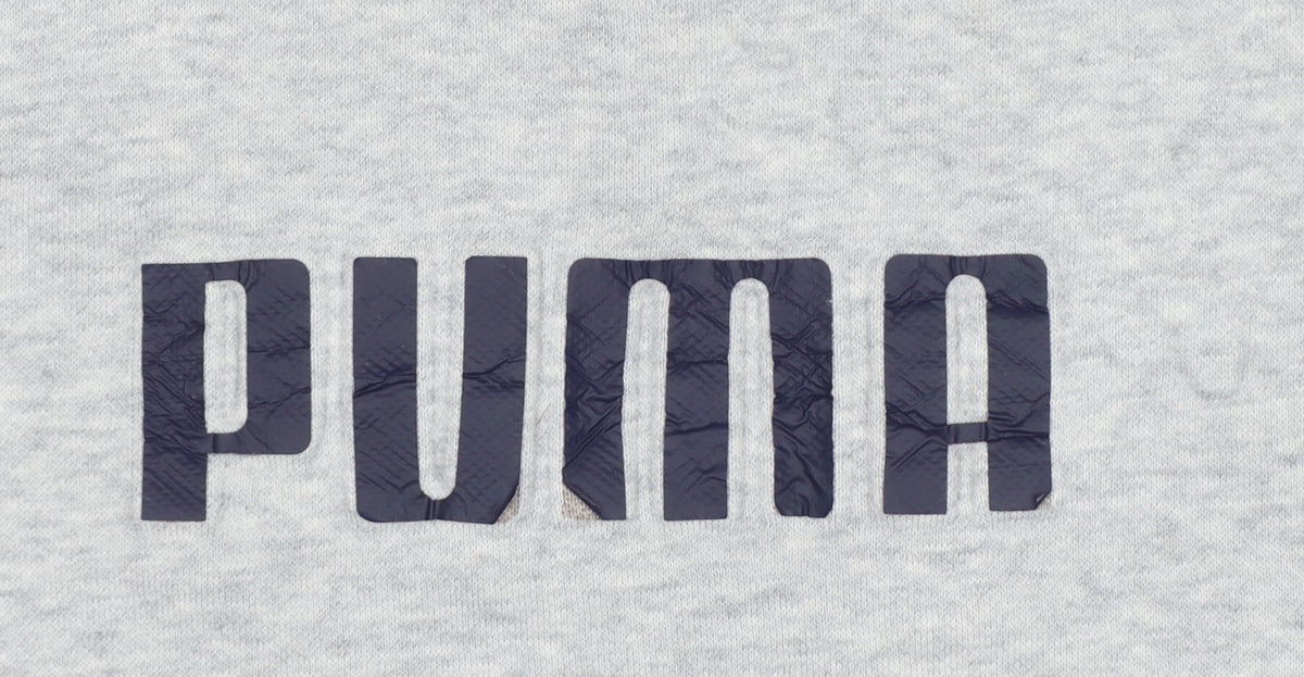 Puma Boys Grey Logo Pullover Hoodie UK 7-8 Years 128cm