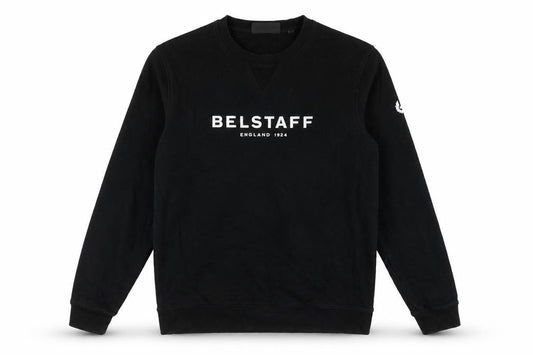 Belstaff Men’s Black 2XL Logo Crew Neck Pullover Sweatshirt