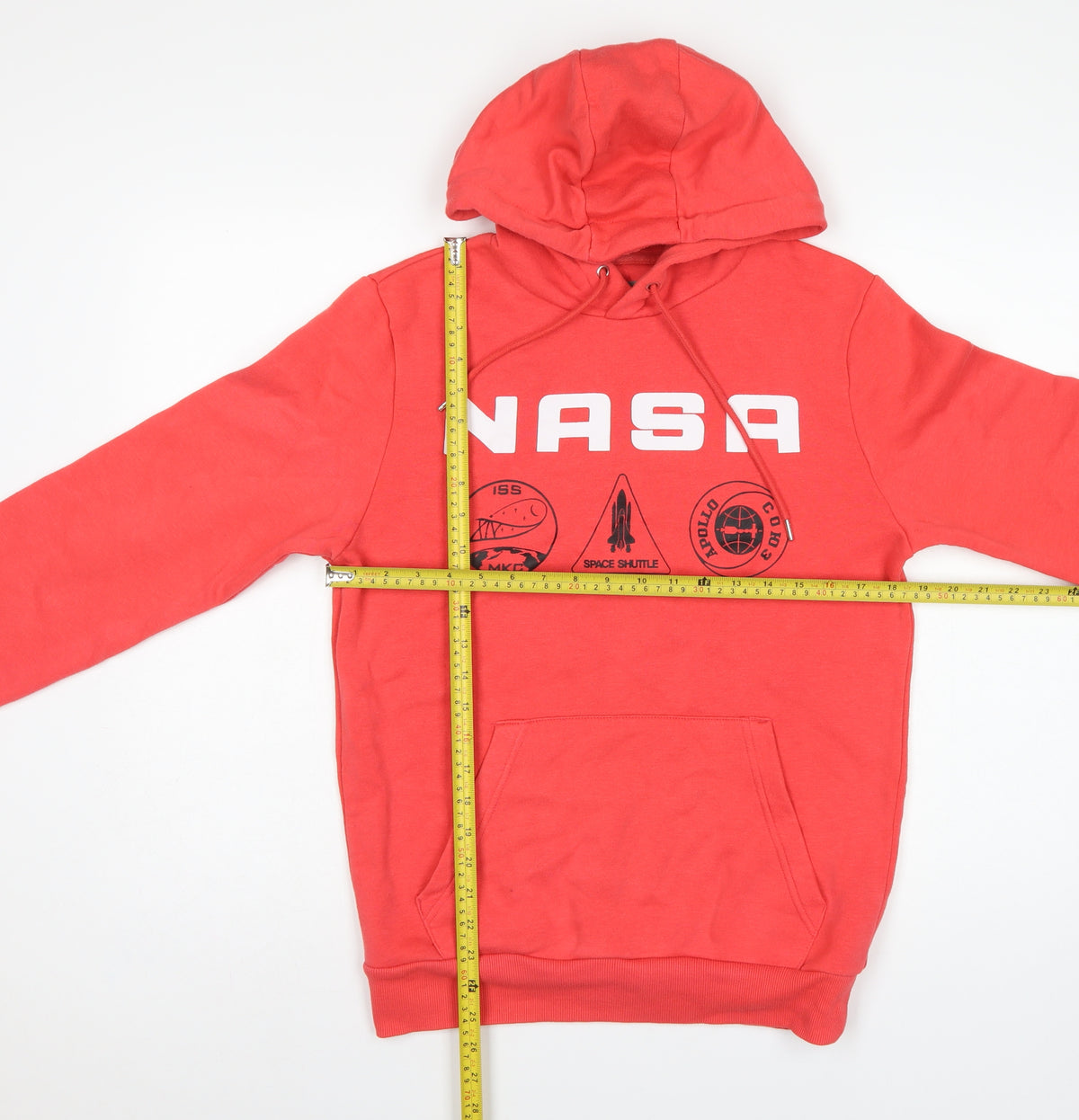 Primark Men’s Red XS NASA Space Graphic Pullover Hoodie