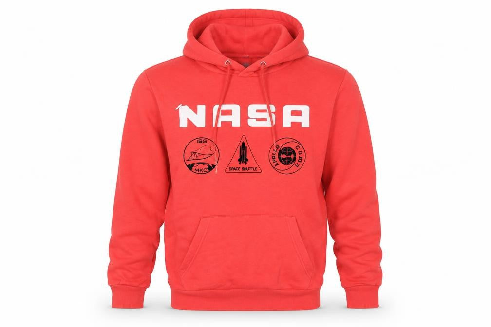 Primark Men’s Red XS NASA Space Graphic Pullover Hoodie
