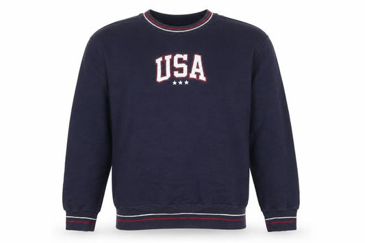 Hollister Men’s Navy Blue L Relaxed Fit USA Graphic Pullover Sweatshirt