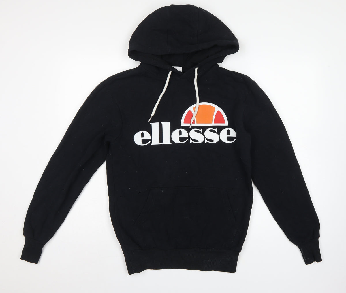 Ellesse Men's Black XS Pullover Logo Hoodie Drawstring Pocket