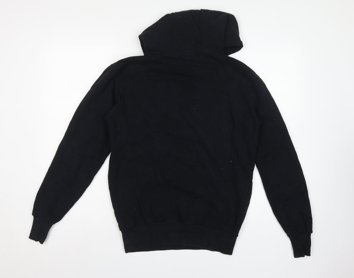 Ellesse Men's Black XS Pullover Logo Hoodie Drawstring Pocket