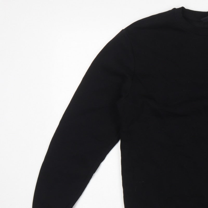 Only & Sons Men’s Black S Crew Neck Pullover Sweatshirt Cotton Blend