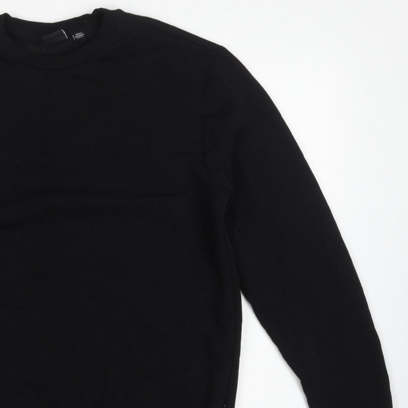 Only & Sons Men’s Black S Crew Neck Pullover Sweatshirt Cotton Blend