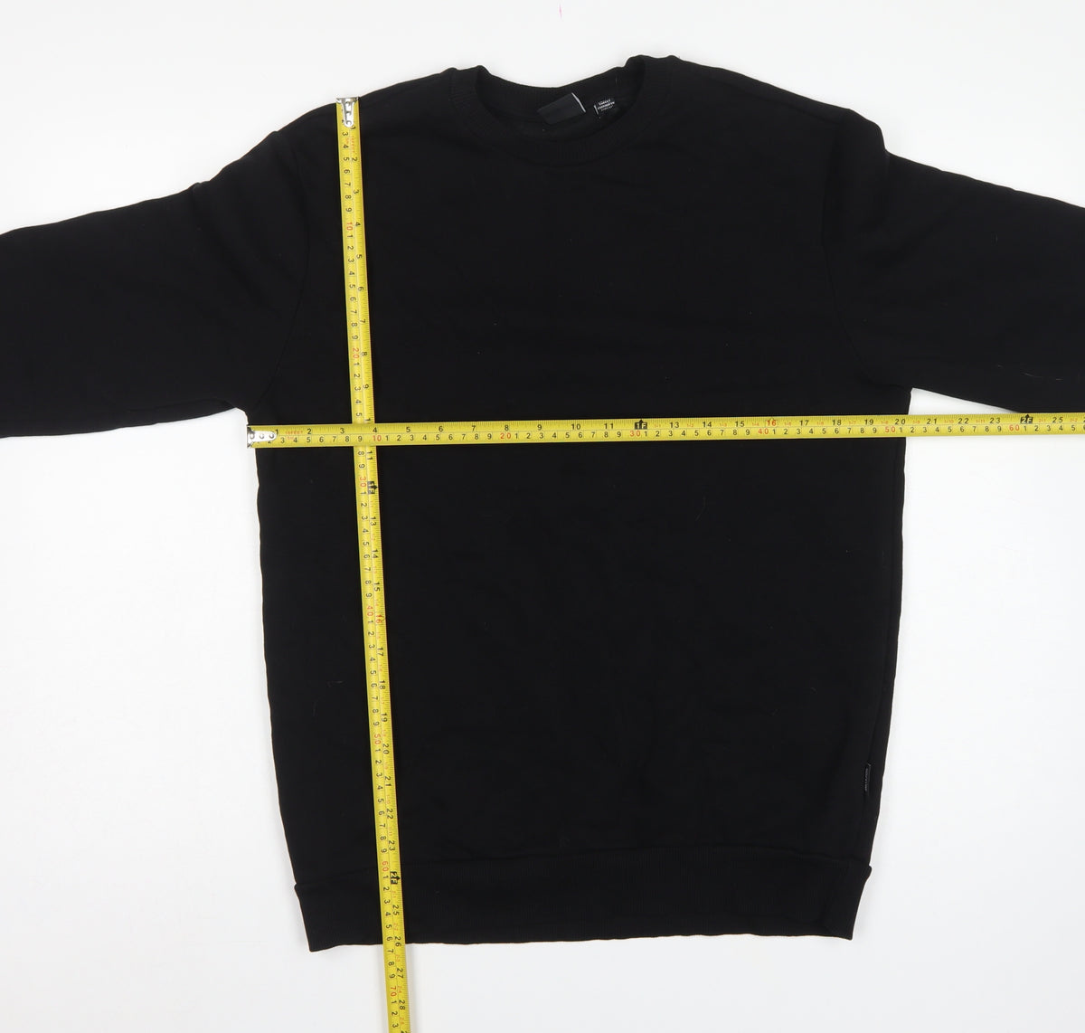 Only & Sons Men’s Black S Crew Neck Pullover Sweatshirt Cotton Blend