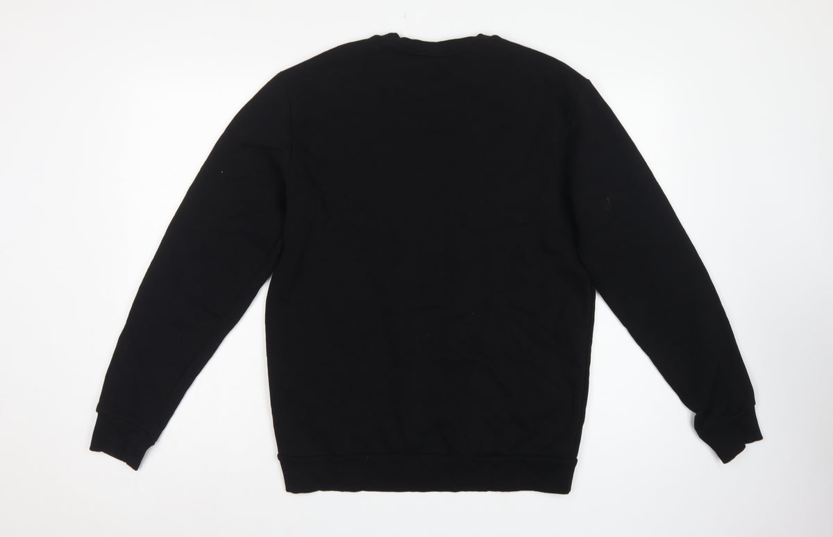 Only & Sons Men’s Black S Crew Neck Pullover Sweatshirt Cotton Blend