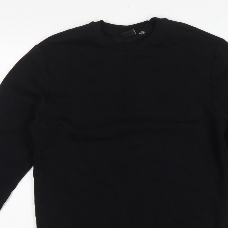 Only & Sons Men’s Black S Crew Neck Pullover Sweatshirt Cotton Blend