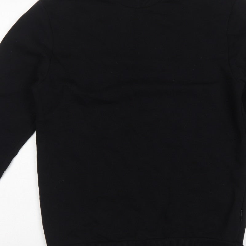 Only & Sons Men’s Black S Crew Neck Pullover Sweatshirt Cotton Blend