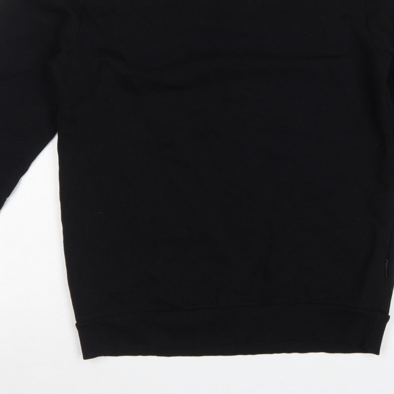 Only & Sons Men’s Black S Crew Neck Pullover Sweatshirt Cotton Blend