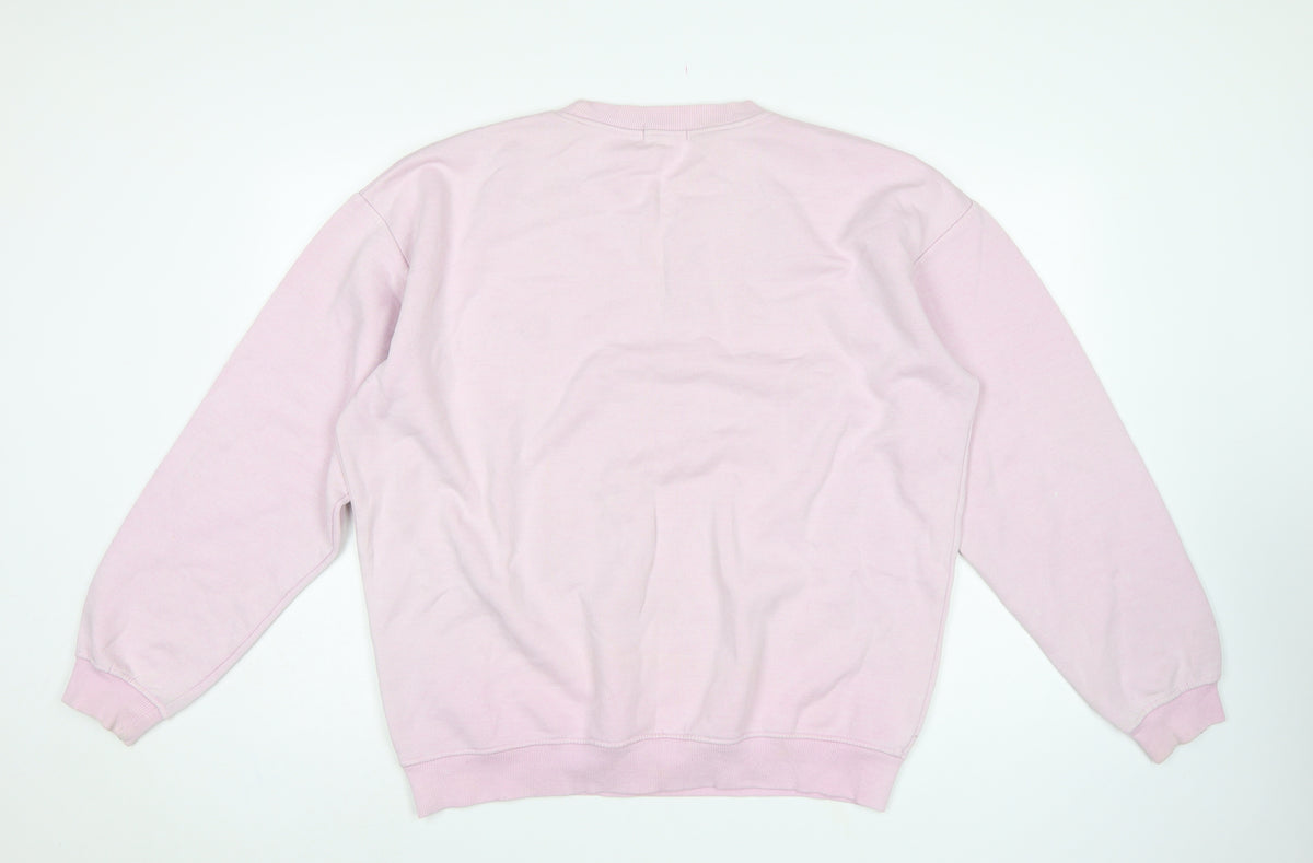PrettyLittleThing Women's Pink L Pullover Crew Neck Sweatshirt