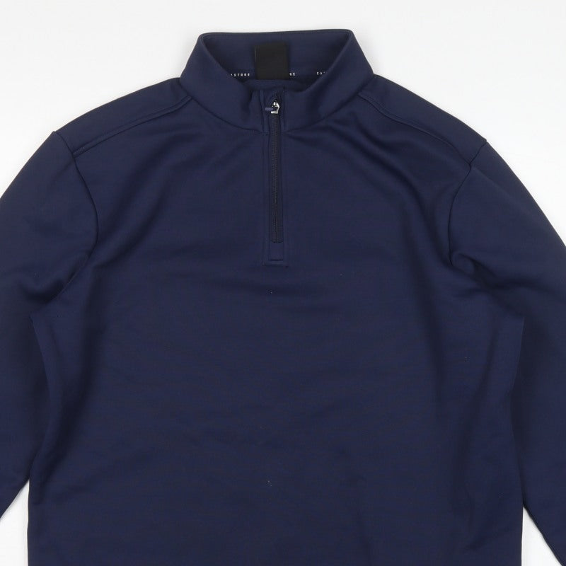 Castore Men’s Blue M 1/4 Zip High Neck Sweatshirt