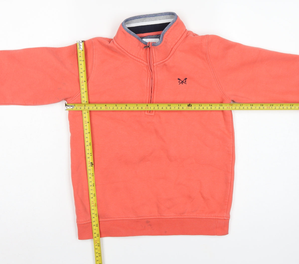 C&C Kids Boys Pink 9-10 Years 1/4 Zip Pullover Sweatshirt Logo