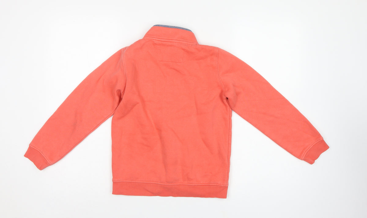 C&C Kids Boys Pink 9-10 Years 1/4 Zip Pullover Sweatshirt Logo