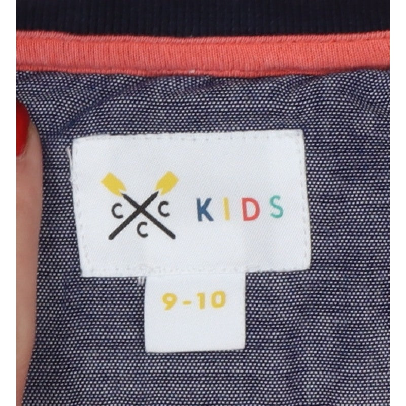 C&C Kids Boys Pink 9-10 Years 1/4 Zip Pullover Sweatshirt Logo