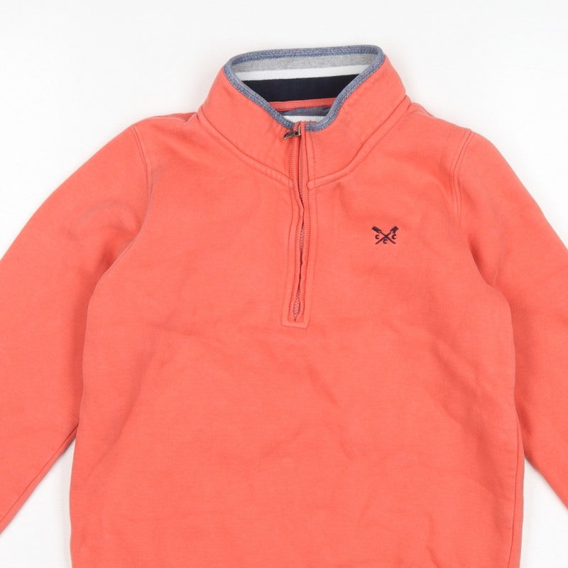 C&C Kids Boys Pink 9-10 Years 1/4 Zip Pullover Sweatshirt Logo