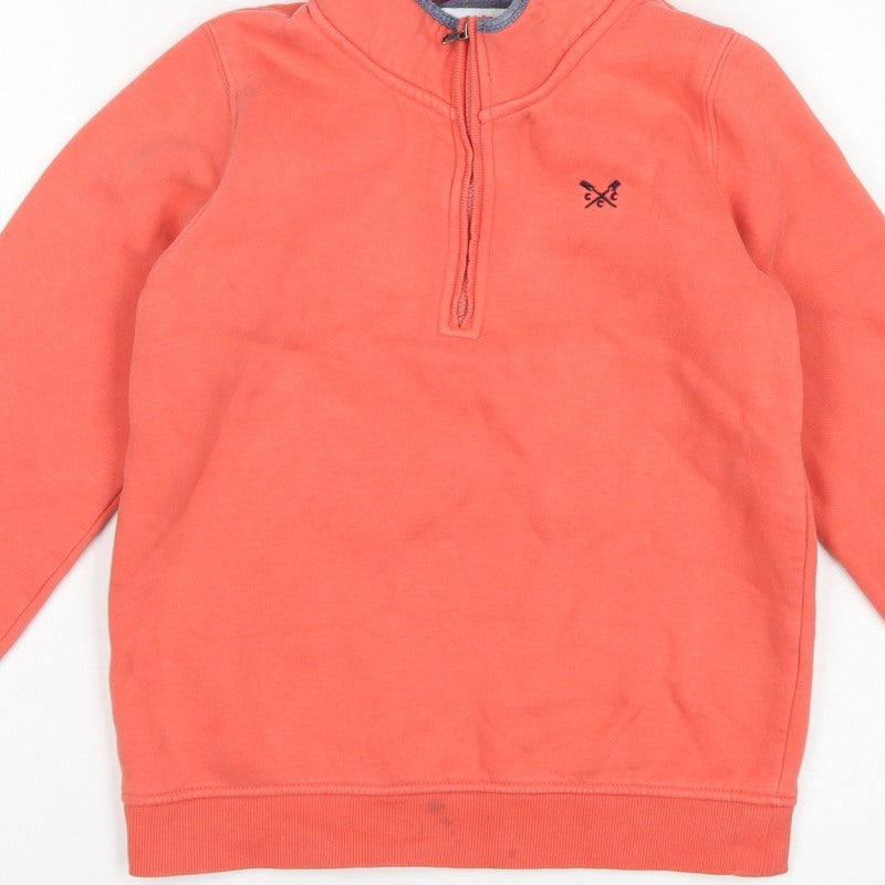 C&C Kids Boys Pink 9-10 Years 1/4 Zip Pullover Sweatshirt Logo
