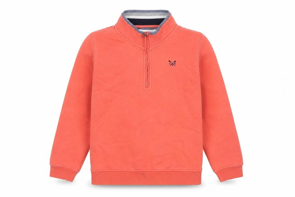C&C Kids Boys Pink 9-10 Years 1/4 Zip Pullover Sweatshirt Logo