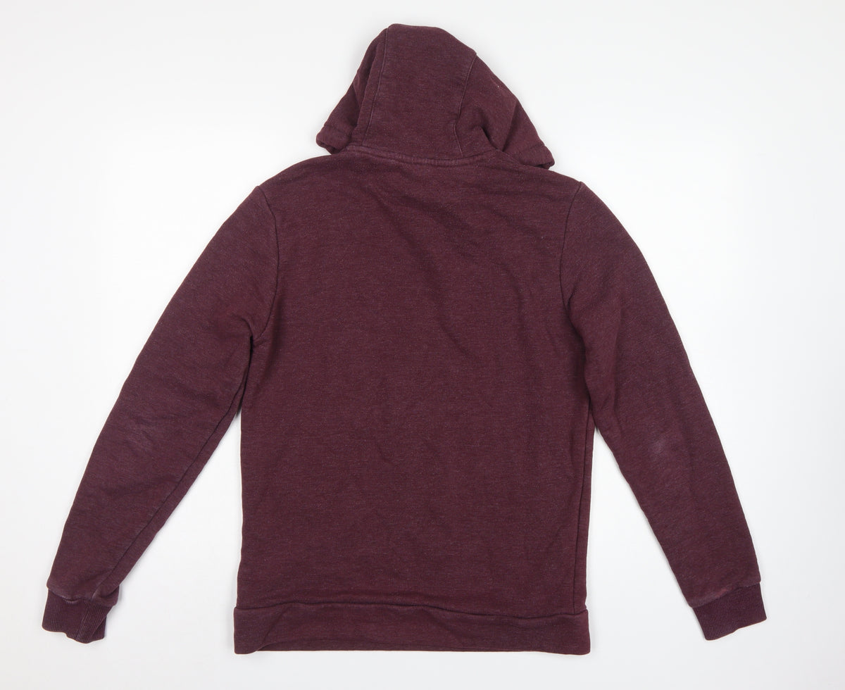 Lyle & Scott Men’s Red Small Logo Graphic Pullover Hoodie Sportswear