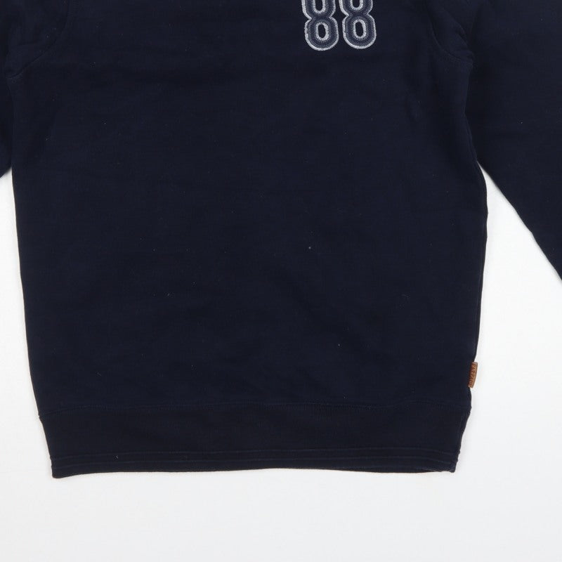 FatFace Men’s Blue S Pullover Crew Neck 88 Embroidered Sweatshirt