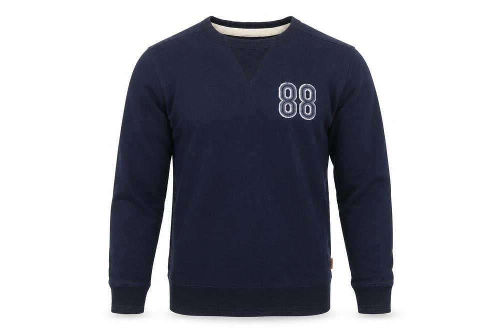 FatFace Men’s Blue S Pullover Crew Neck 88 Embroidered Sweatshirt