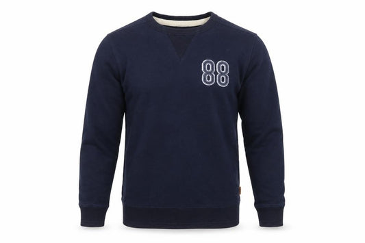 FatFace Men’s Blue S Pullover Crew Neck 88 Embroidered Sweatshirt