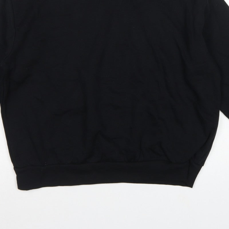 Marks and Spencer Women Black M Pullover Crew Neck Sweatshirt