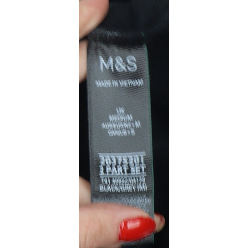 Marks and Spencer Women Black M Pullover Crew Neck Sweatshirt
