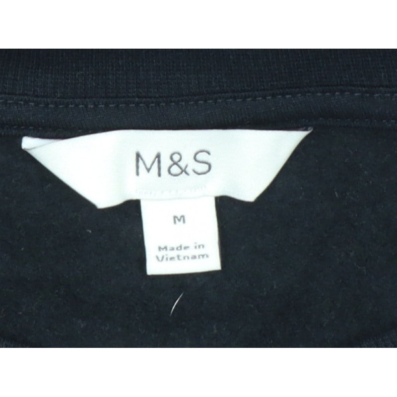 Marks and Spencer Women Black M Pullover Crew Neck Sweatshirt