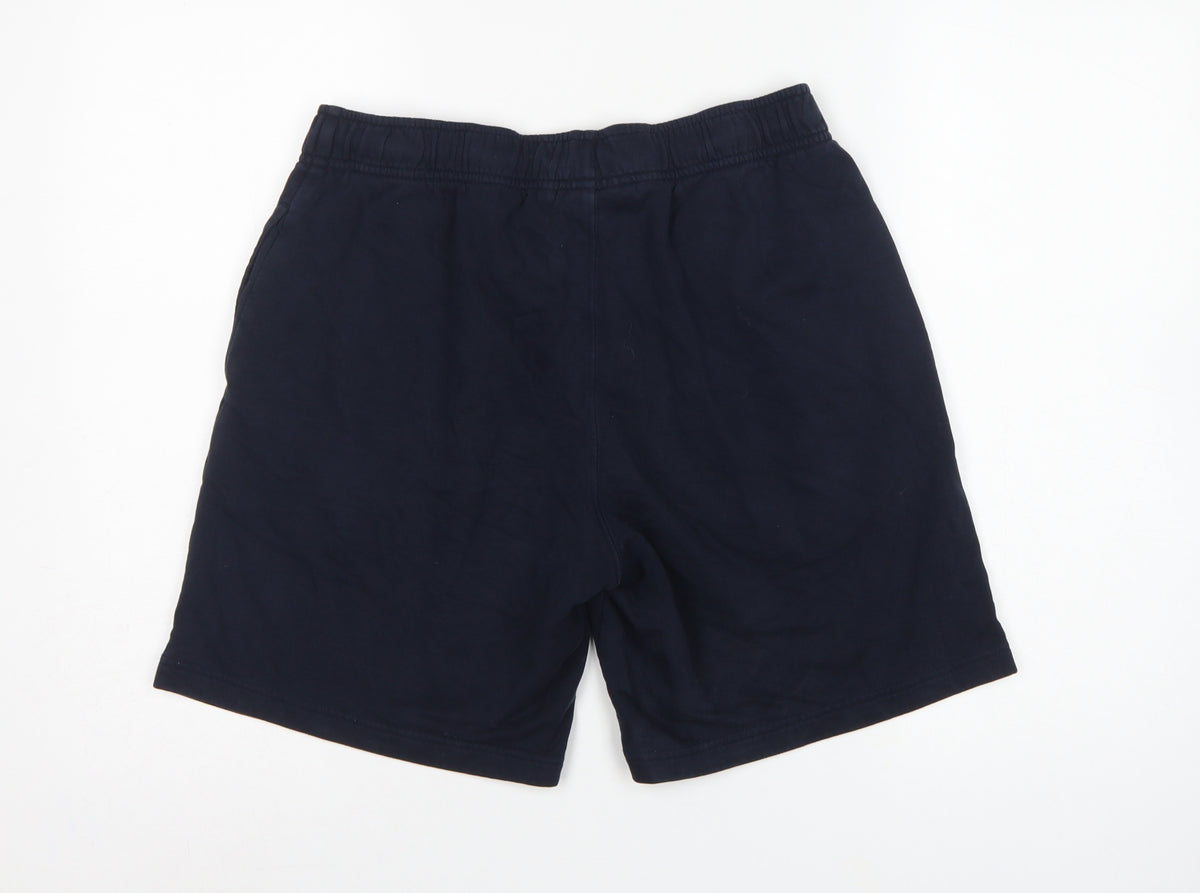 Champion Men’s Blue Large Logo Elastic Waist Sweat Shorts