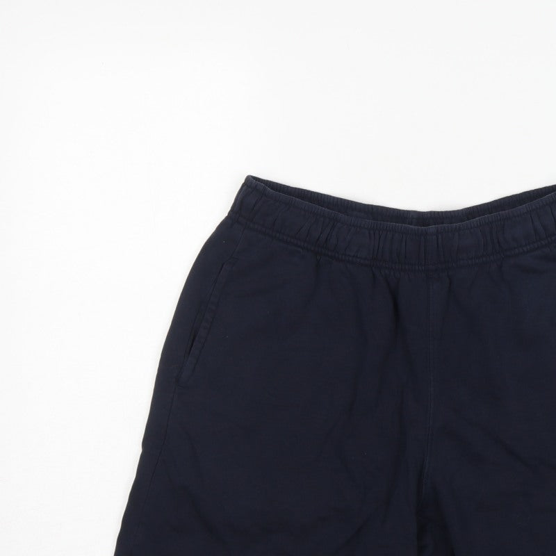 Champion Men’s Blue Large Logo Elastic Waist Sweat Shorts