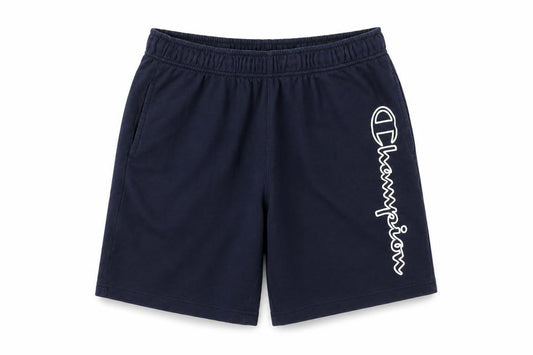 Champion Men’s Blue Large Logo Elastic Waist Sweat Shorts