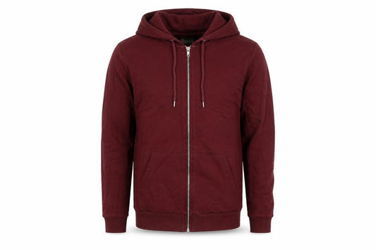 ASOS Men’s Red XS Full Zip Hooded Cotton Hoodie Pockets