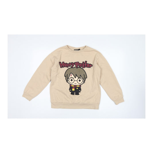 Harry Potter Girls Beige 12-13 Years Pullover Graphic Sweatshirt