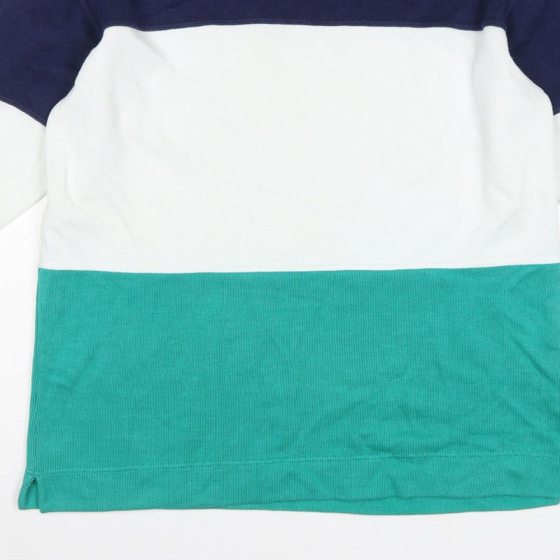 Canda Women Multicoloured L Colourblock Crew Neck 3/4 Sleeve Sweatshirt