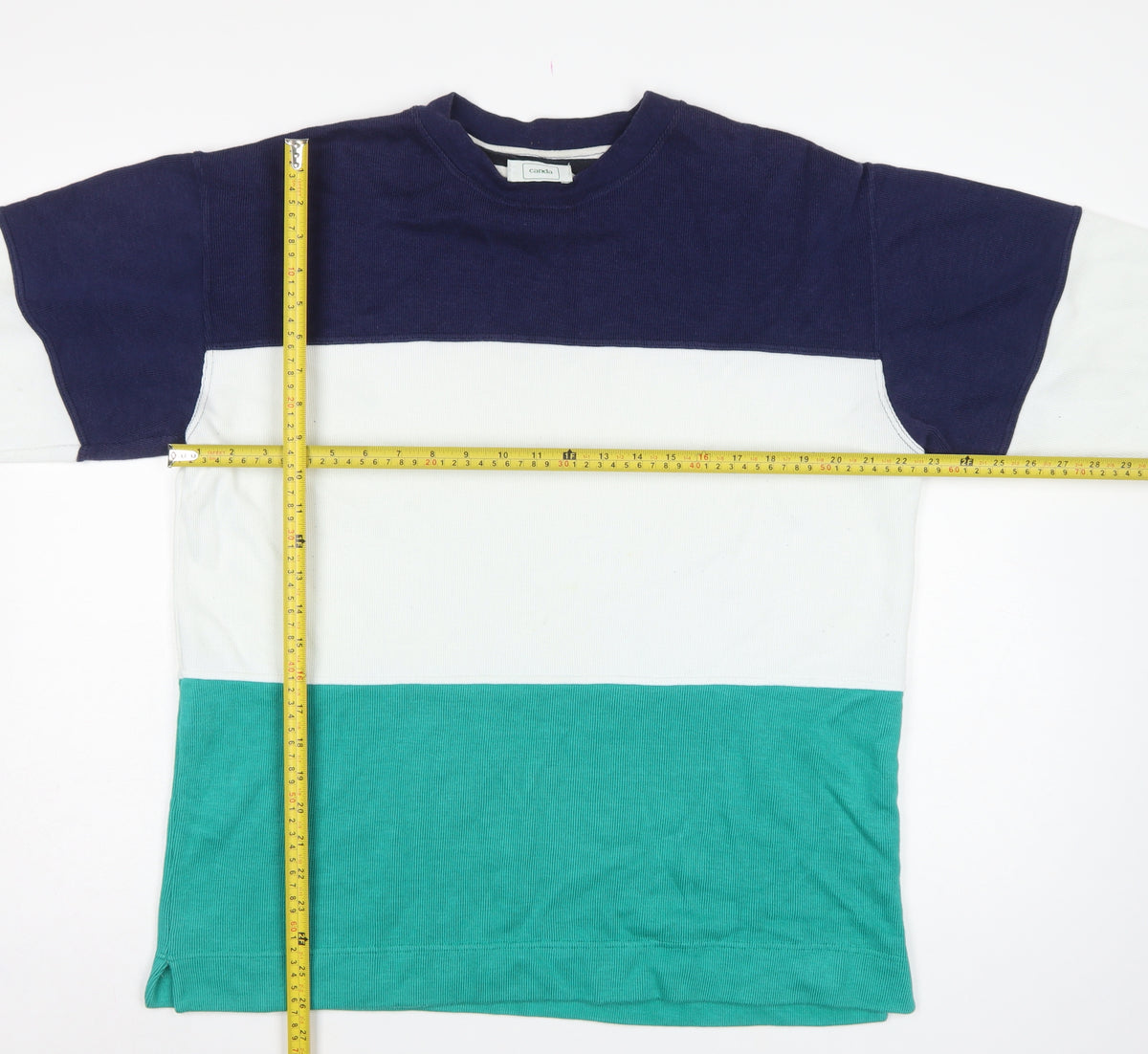 Canda Women Multicoloured L Colourblock Crew Neck 3/4 Sleeve Sweatshirt