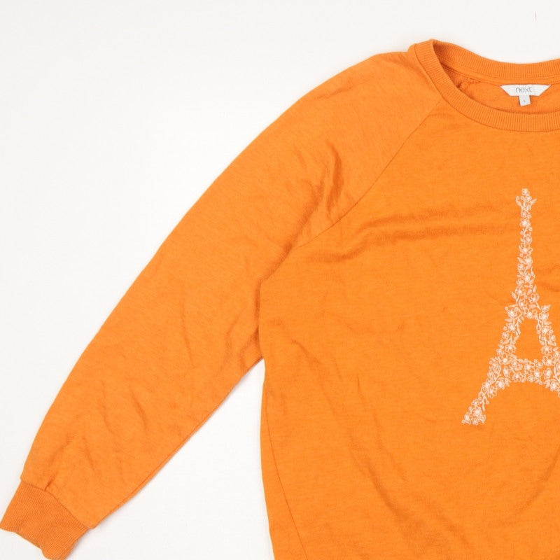 Next Women’s Orange L Paris Eiffel Tower Floral Graphic Sweatshirt