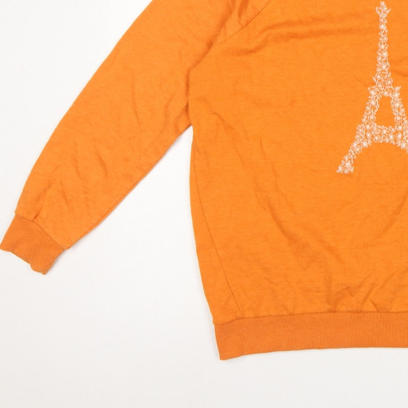 Next Women’s Orange L Paris Eiffel Tower Floral Graphic Sweatshirt