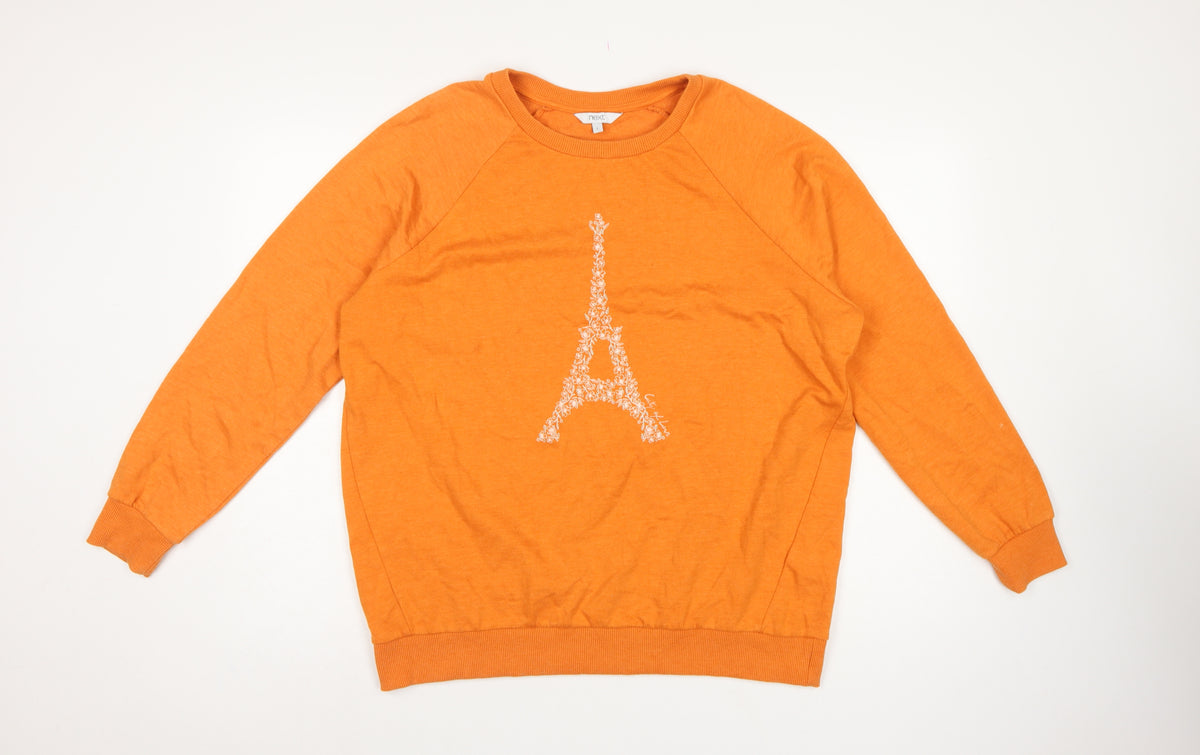 Next Women’s Orange L Paris Eiffel Tower Floral Graphic Sweatshirt