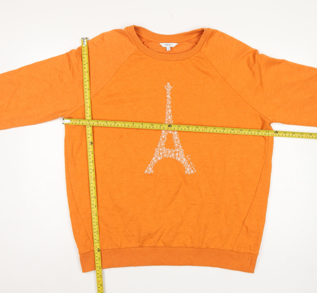 Next Women’s Orange L Paris Eiffel Tower Floral Graphic Sweatshirt