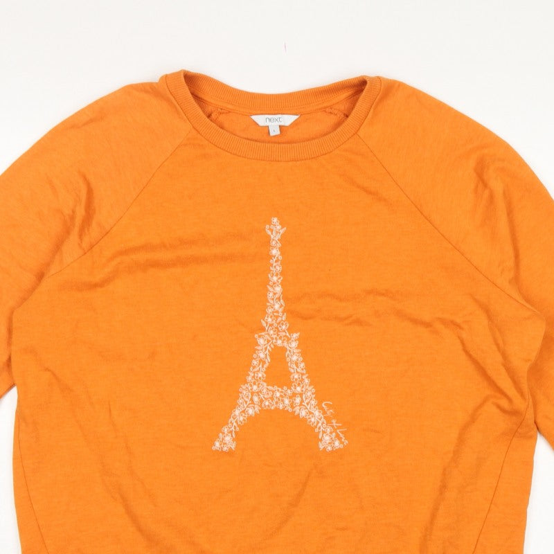 Next Women’s Orange L Paris Eiffel Tower Floral Graphic Sweatshirt