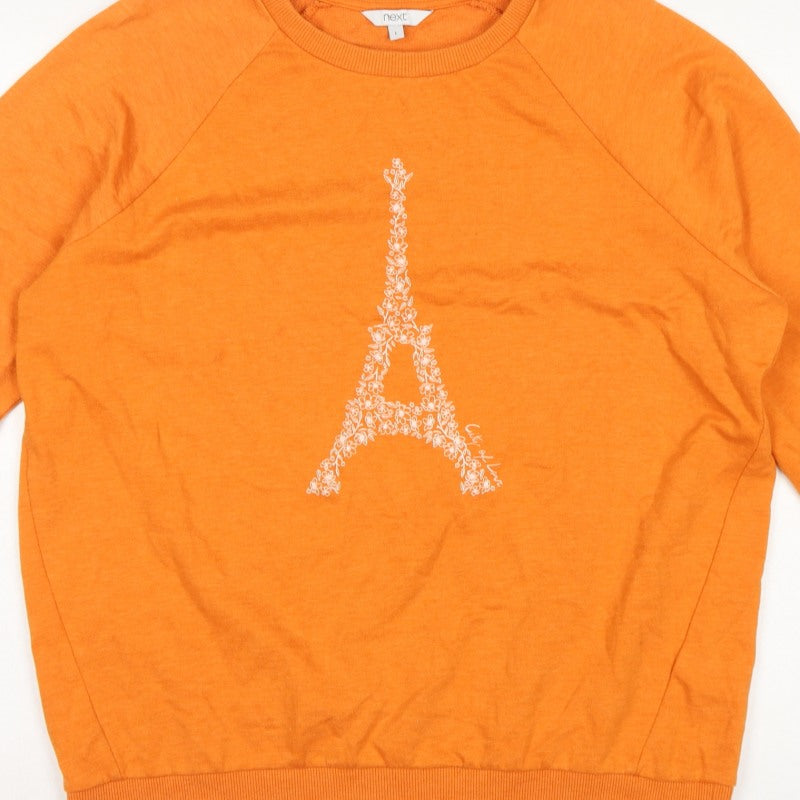 Next Women’s Orange L Paris Eiffel Tower Floral Graphic Sweatshirt