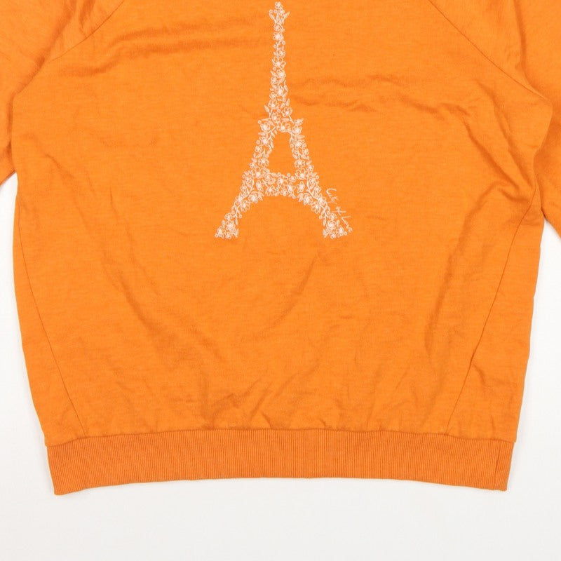 Next Women’s Orange L Paris Eiffel Tower Floral Graphic Sweatshirt