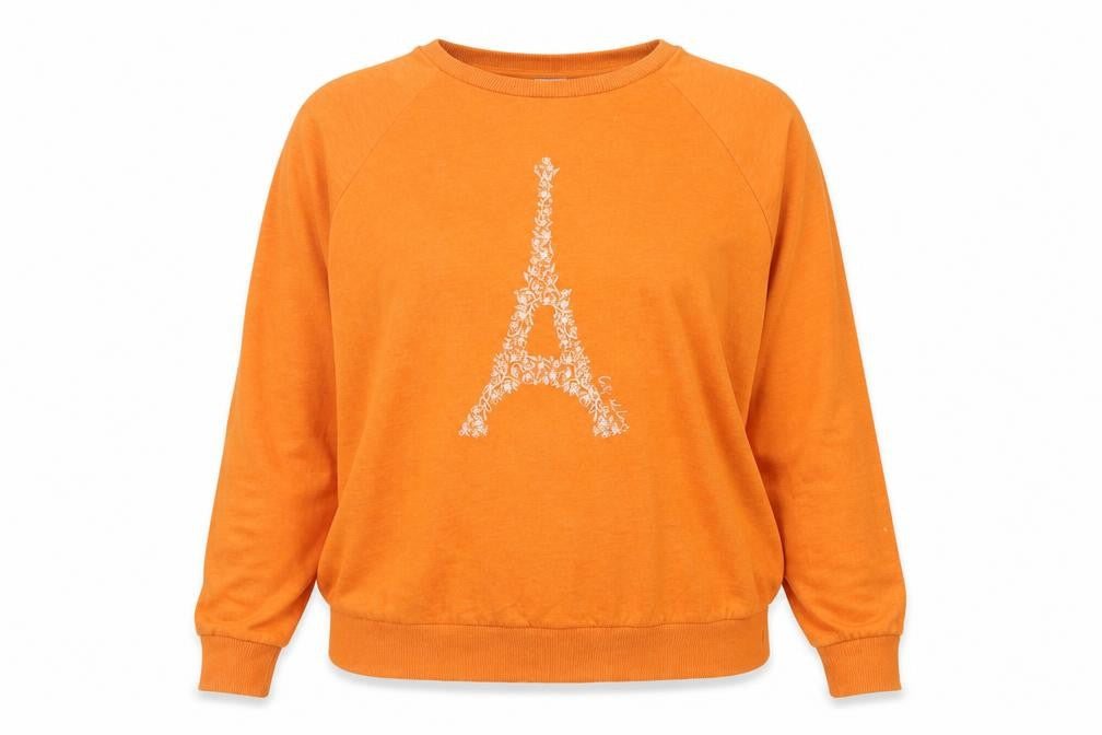 Next Women’s Orange L Paris Eiffel Tower Floral Graphic Sweatshirt