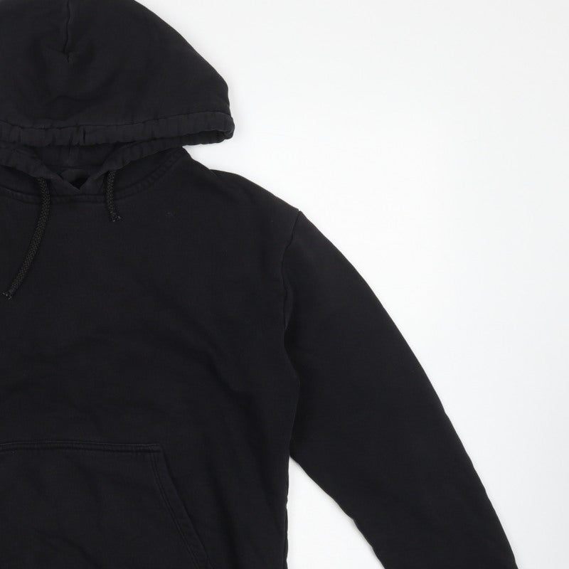 Topshop Women’s Black Size 10 Pullover Hoodie Drawstring Kangaroo Pocket