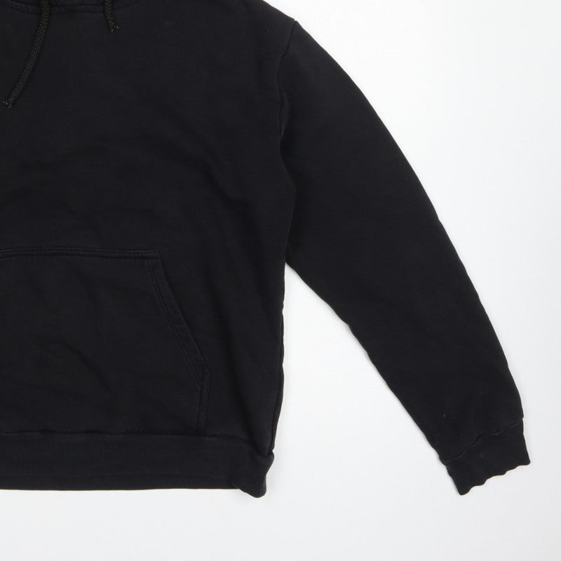 Topshop Women’s Black Size 10 Pullover Hoodie Drawstring Kangaroo Pocket