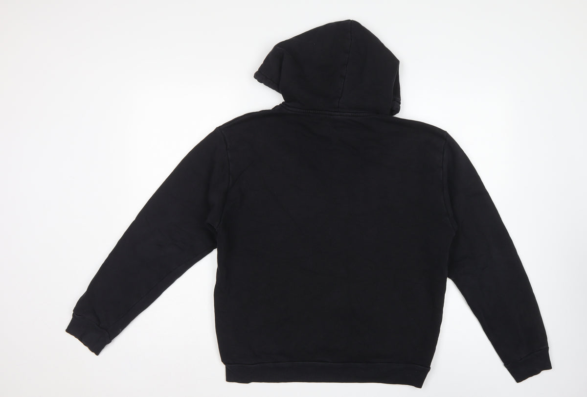 Topshop Women’s Black Size 10 Pullover Hoodie Drawstring Kangaroo Pocket