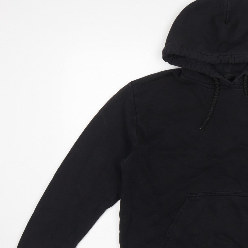 Topshop Women’s Black Size 10 Pullover Hoodie Drawstring Kangaroo Pocket