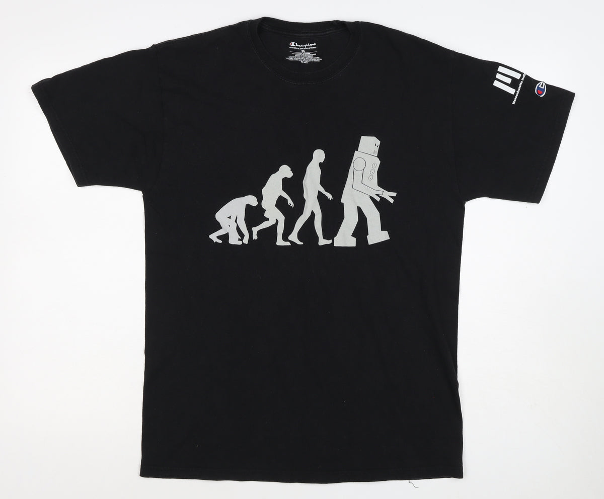 Champion Men’s Black M Robot Evolution Graphic Print T-Shirt