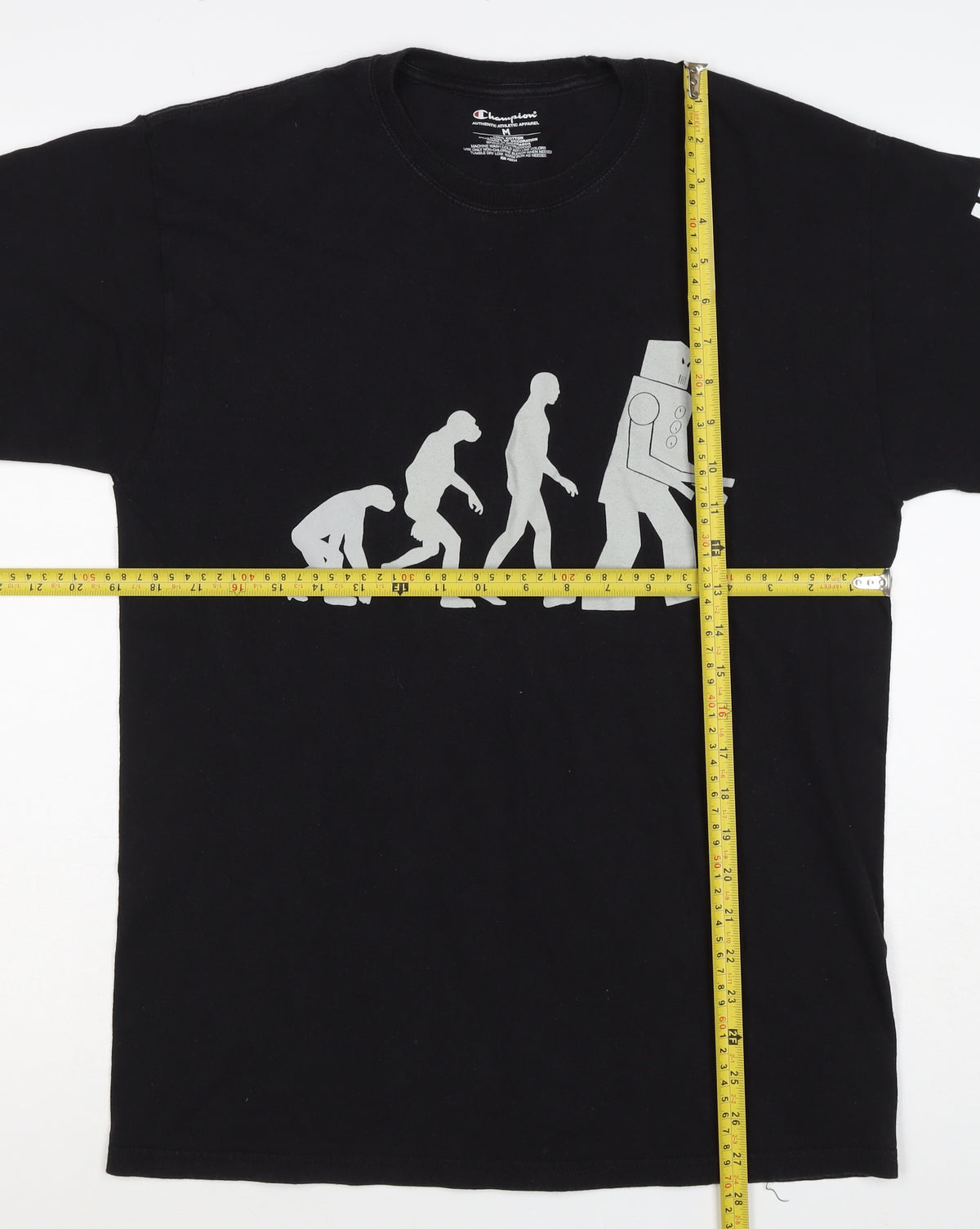 Champion Men’s Black M Robot Evolution Graphic Print T-Shirt